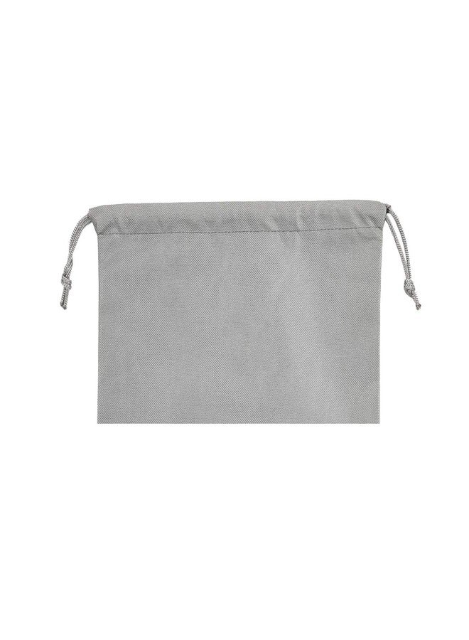 ANIZER 8 PCS 11.8"x17.3" Non-Woven Dustproof Drawstring Bag Travel Shoe Bags Dust Cover Pouch Bag Storage with Visual Window for Handbags Purses Shoes (GREY) - Image 4